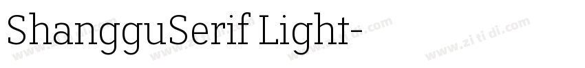 ShangguSerif Light字体转换